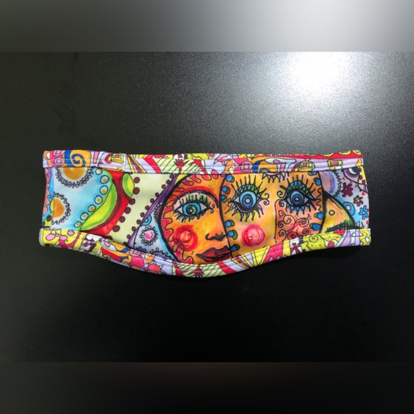 NWOT Designer Multicoloured Infinity Scarf and Headband by Manitoba Artist - Picture 9 of 12